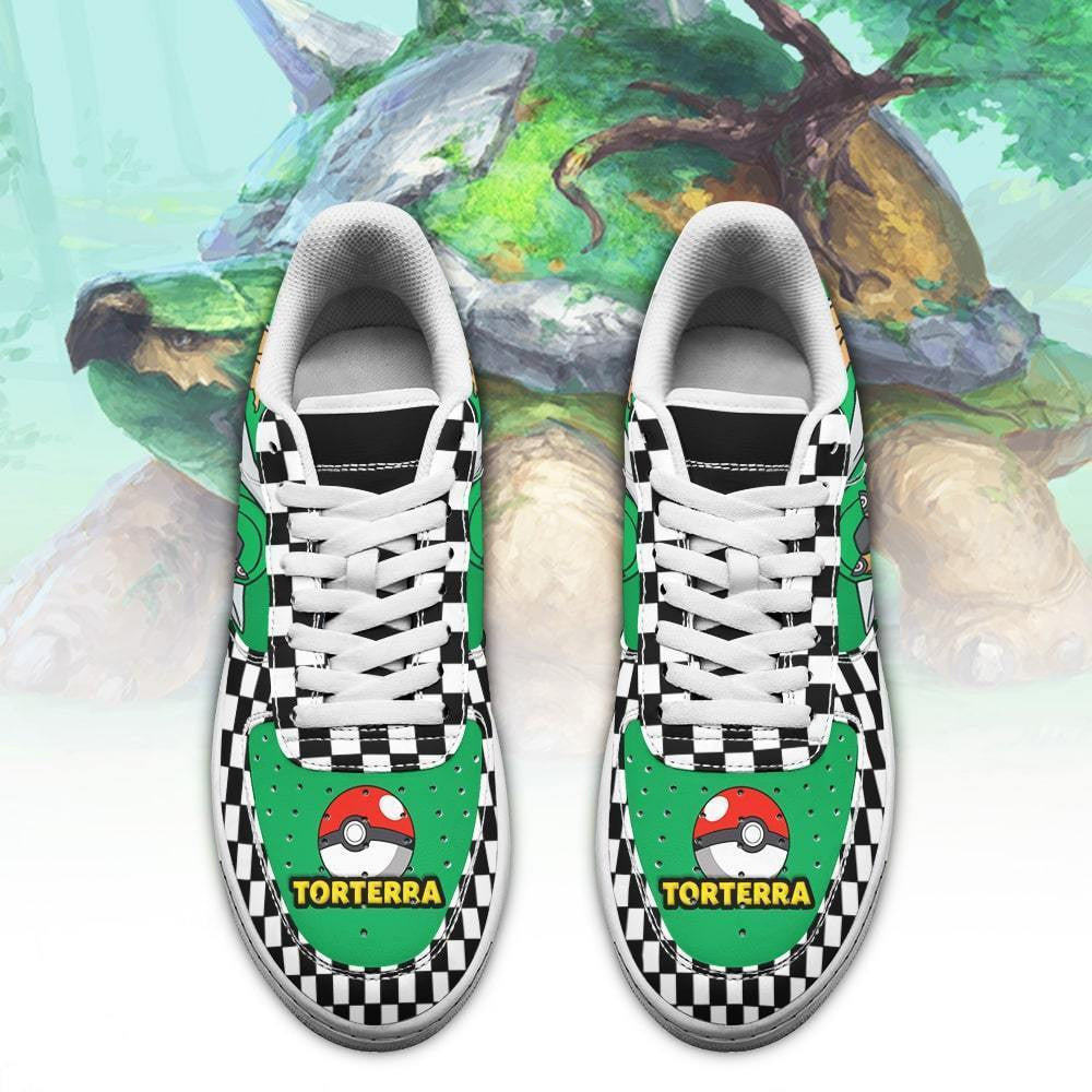 Baskets Anime Poke Torterra en Cuir Chaussures Basses Unisexes Anime Manga