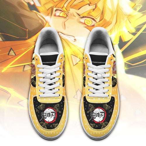Baskets Anime Agatsuma Zenitsu en Cuir Chaussures Basses Unisexes Anime Manga