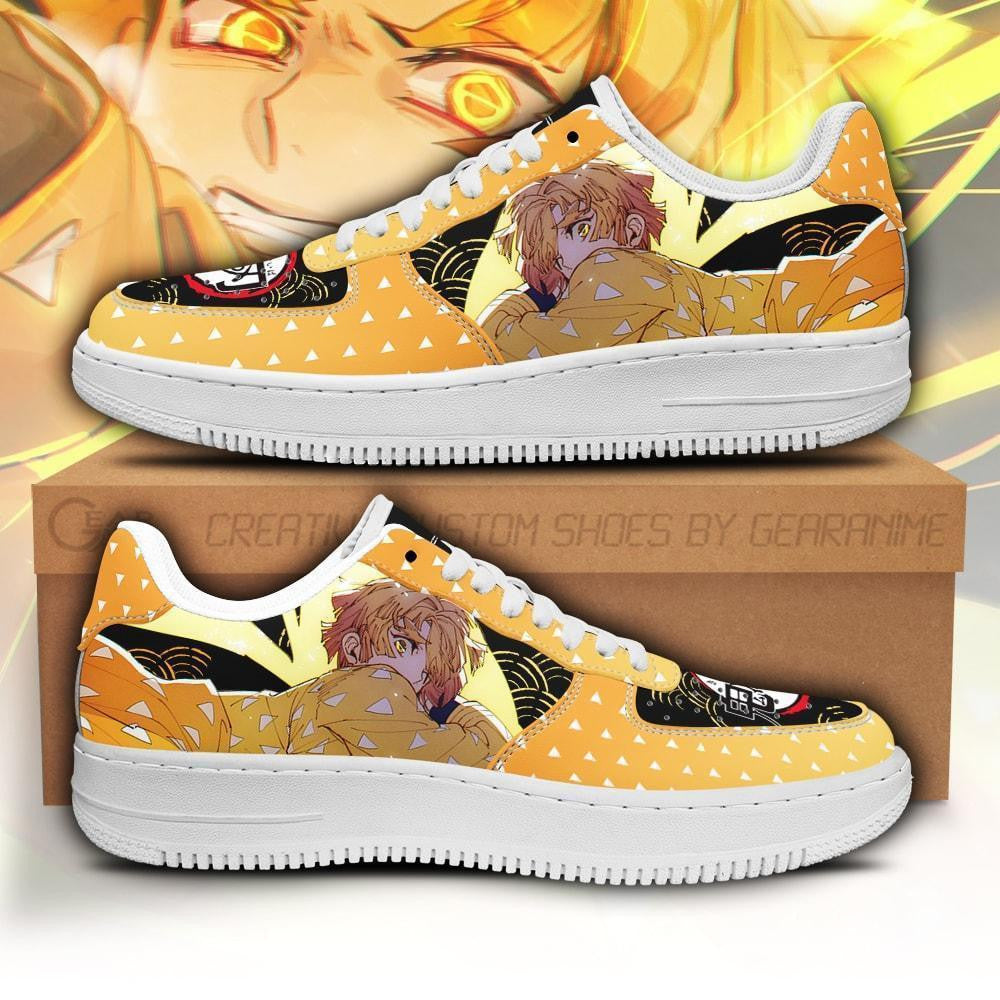 Baskets Anime Agatsuma Zenitsu en Cuir Chaussures Basses Unisexes Anime Manga