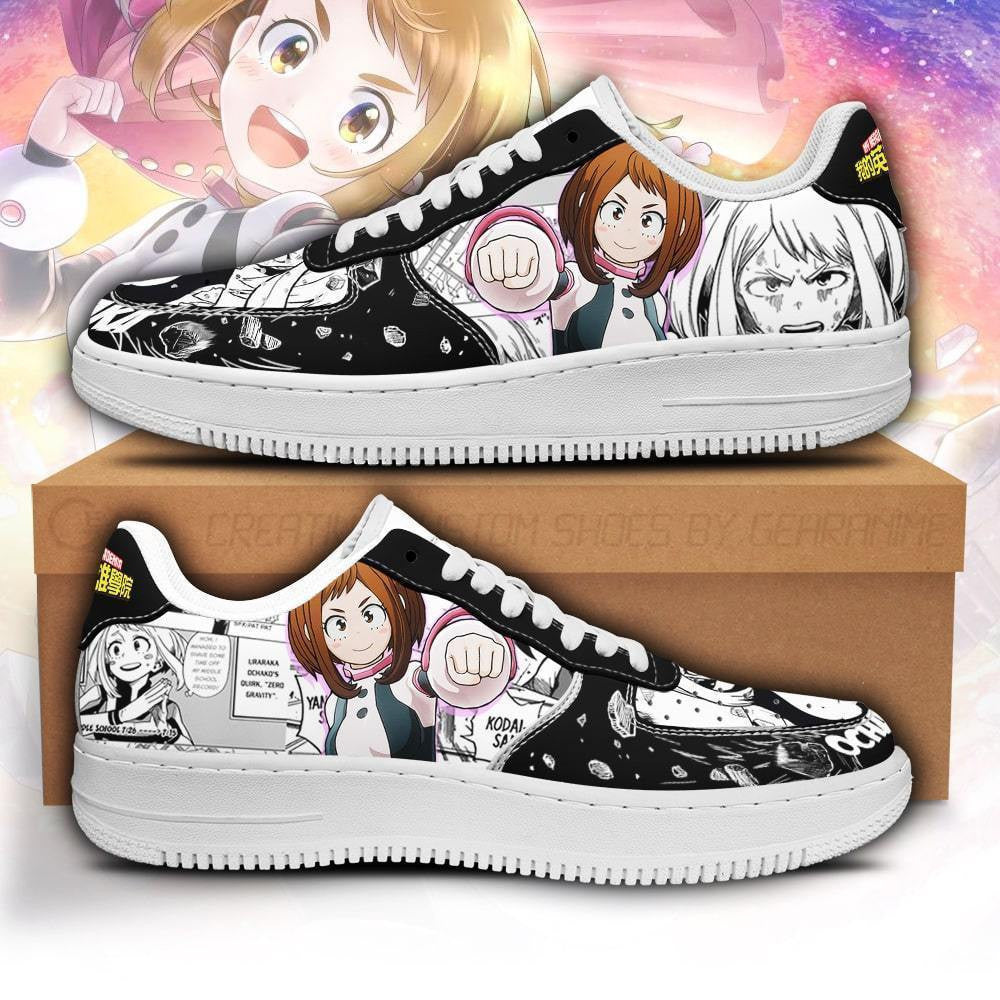 Baskets Anime Ochako Uraraka en Cuir Chaussures Basses Unisexes Anime Manga