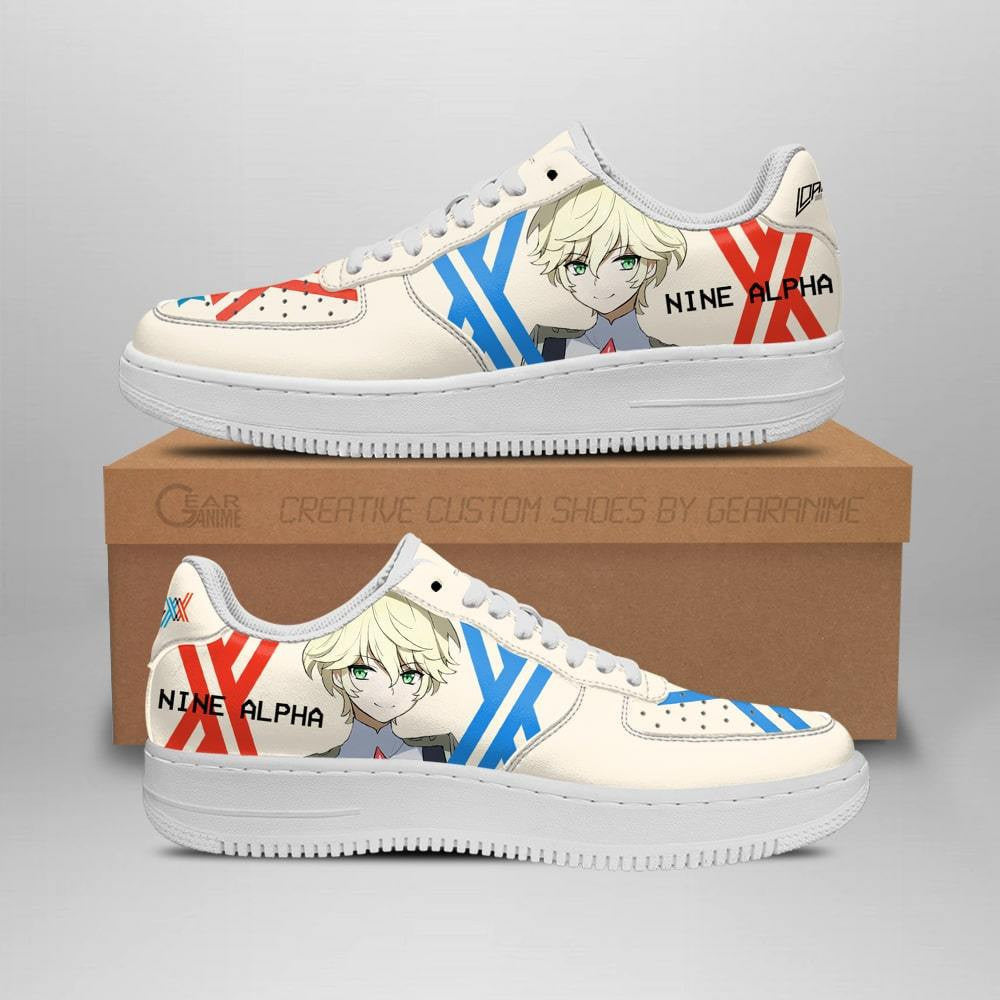 Baskets Anime 9'a Nine Alpha en Cuir Chaussures Basses Unisexes Anime Manga