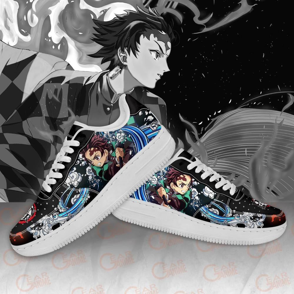 Baskets Anime Tanjiro Water and Sun en Cuir Chaussures Basses Unisexes Demon Slayer