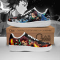 Baskets Anime Tanjiro Water and Sun en Cuir Chaussures Basses Unisexes Demon Slayer