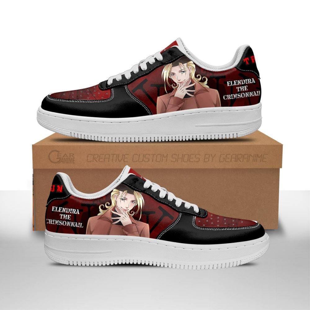 Baskets Anime Elendira the Crimsonnail en Cuir Chaussures Basses Unisexes Anime Manga