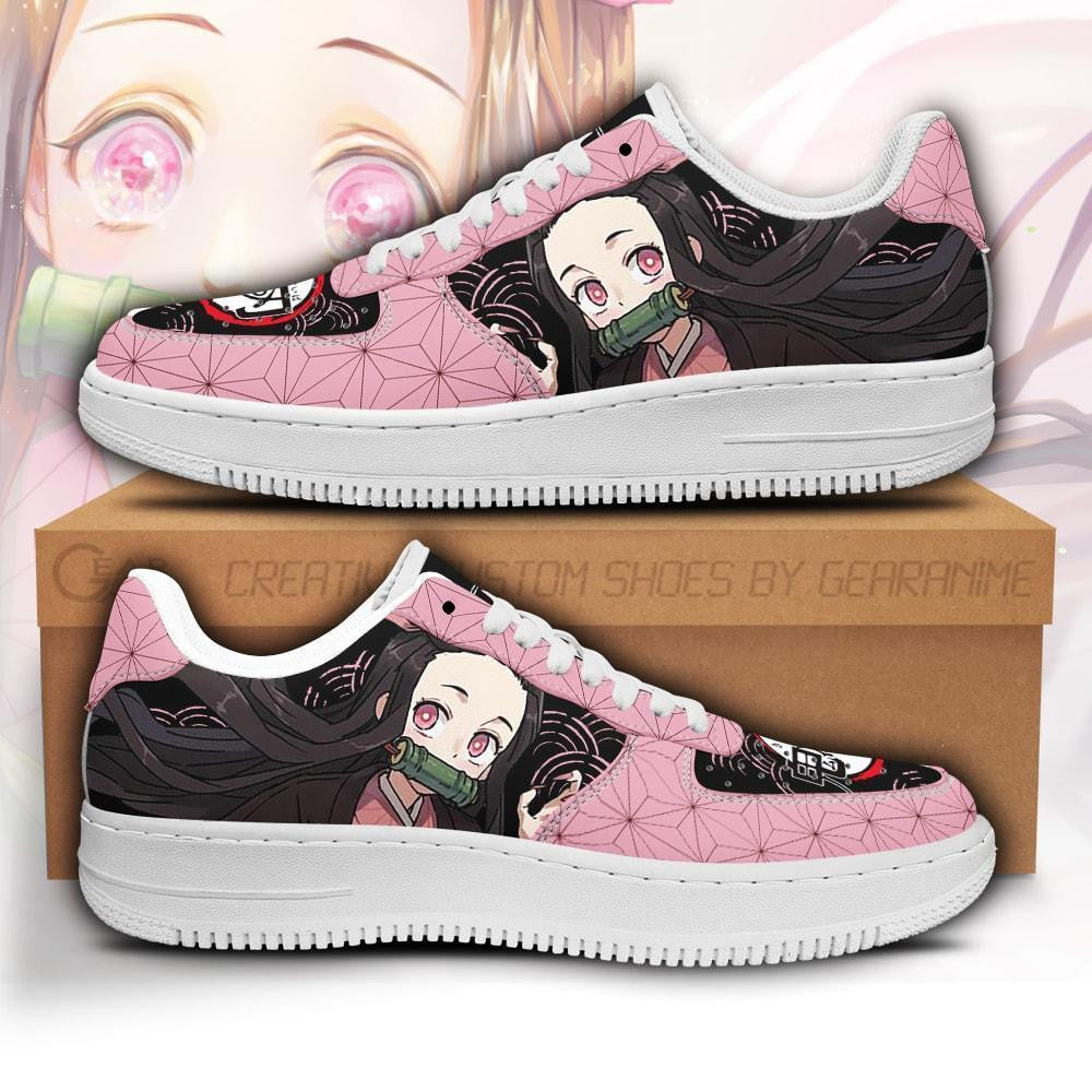 Baskets Anime Nezuko Kamado en Cuir Chaussures Basses Unisexes Demon Slayer