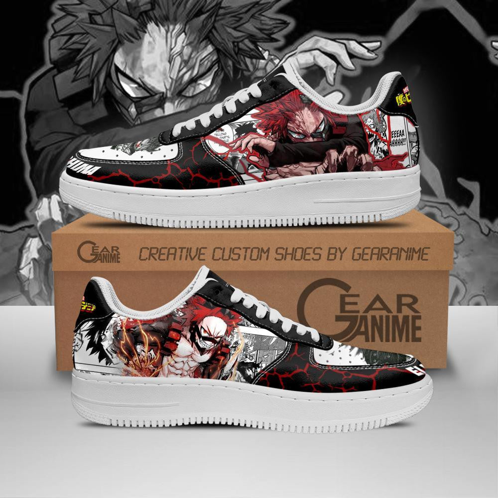 Baskets Anime Eijiro Kirishima en Cuir Chaussures Basses Unisexes Anime Manga