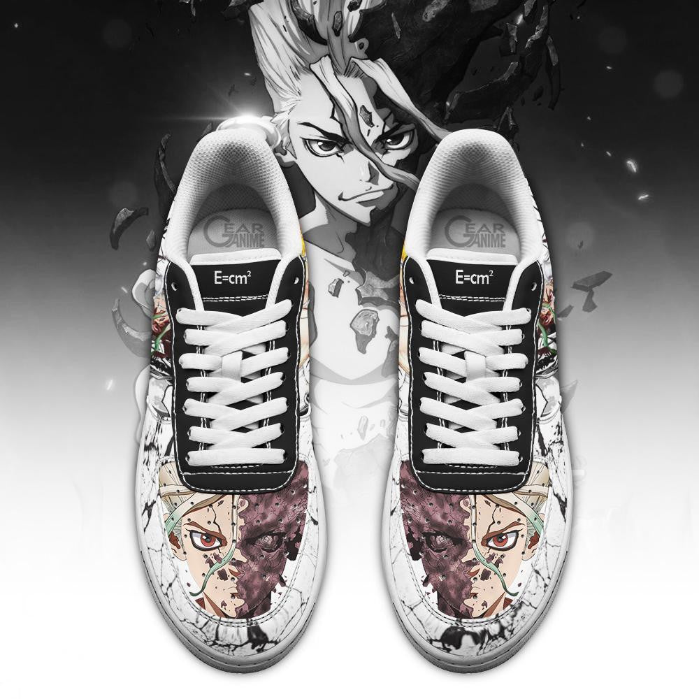 Baskets Anime Dr. Stone Senku Ishigami en Cuir Chaussures Basses Unisexes Anime Manga