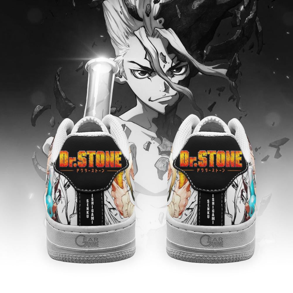 Baskets Anime Dr. Stone Senku Ishigami en Cuir Chaussures Basses Unisexes Anime Manga