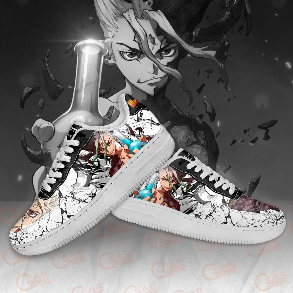 Baskets Anime Dr. Stone Senku Ishigami en Cuir Chaussures Basses Unisexes Anime Manga
