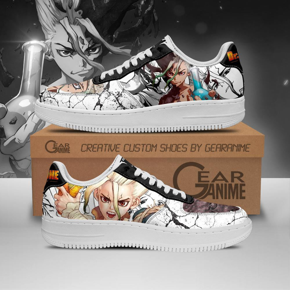 Baskets Anime Dr. Stone Senku Ishigami en Cuir Chaussures Basses Unisexes Anime Manga