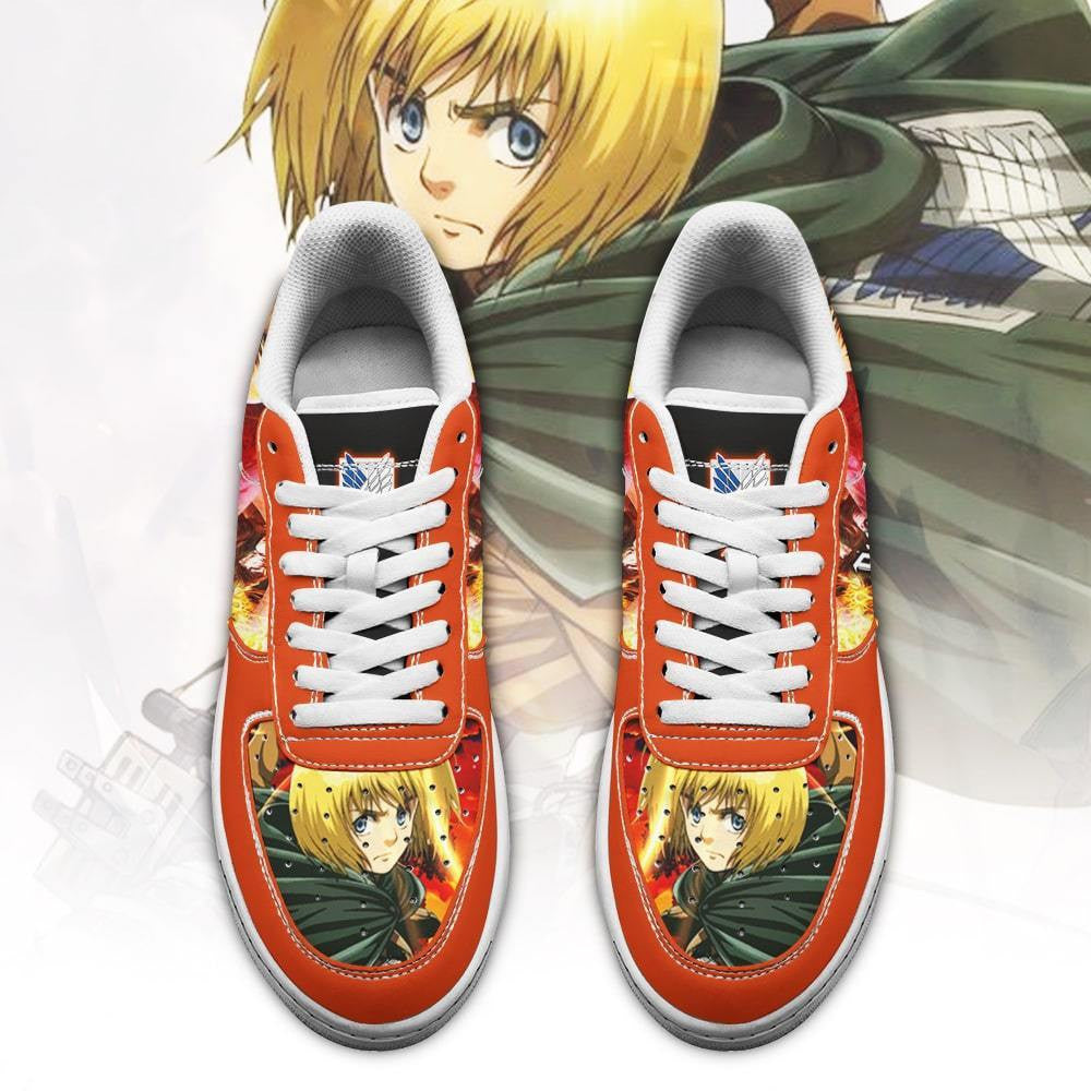Baskets Anime Armin Arlert en Cuir Chaussures Basses Unisexes Anime Manga