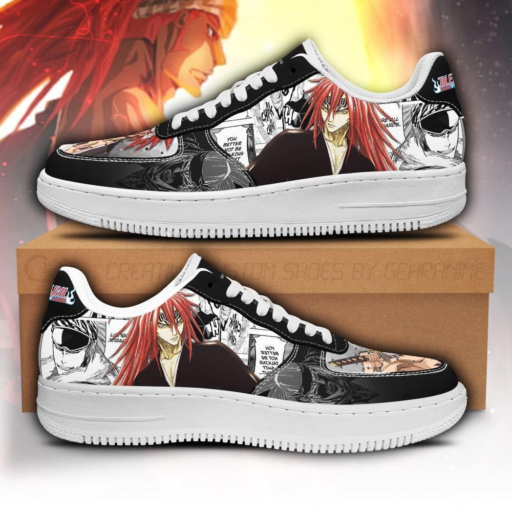 Baskets Anime Abarai Renji en Cuir Chaussures Basses Unisexes Anime Manga