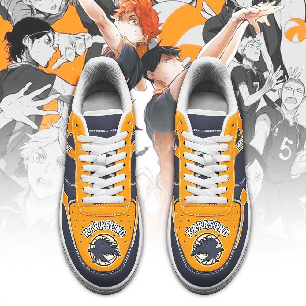 Baskets Anime Karasuno High en Cuir Chaussures Basses Unisexes Anime Manga