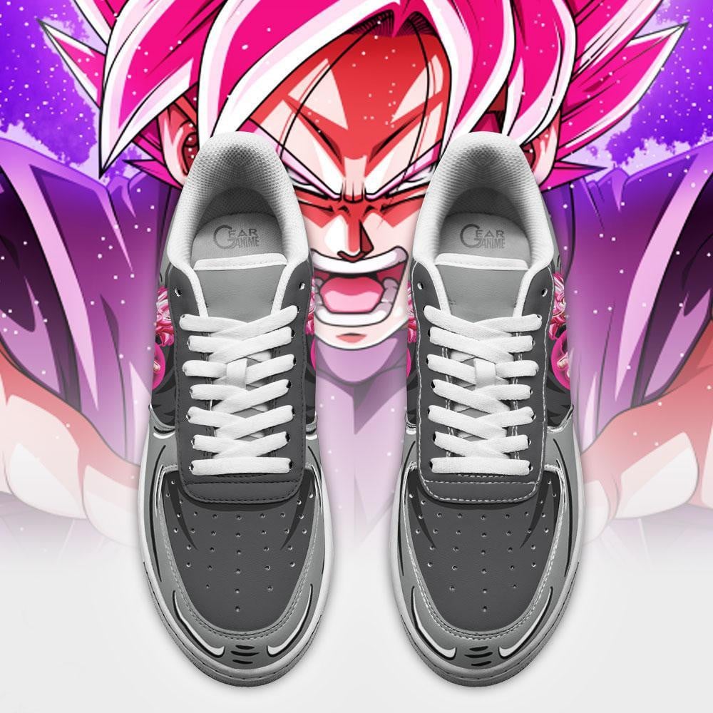 Baskets Anime Goku Black Rose en Cuir Chaussures Basses Unisexes Dragon Ball