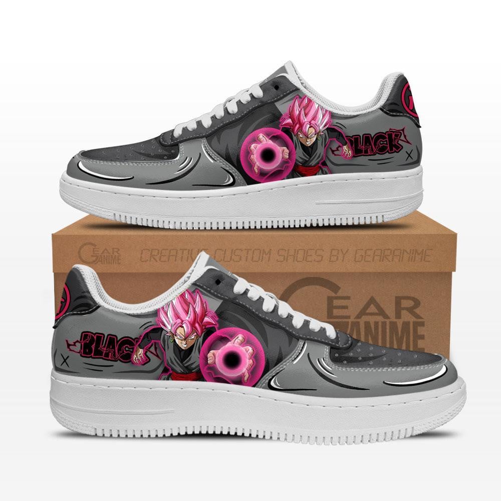 Baskets Anime Goku Black Rose en Cuir Chaussures Basses Unisexes Dragon Ball