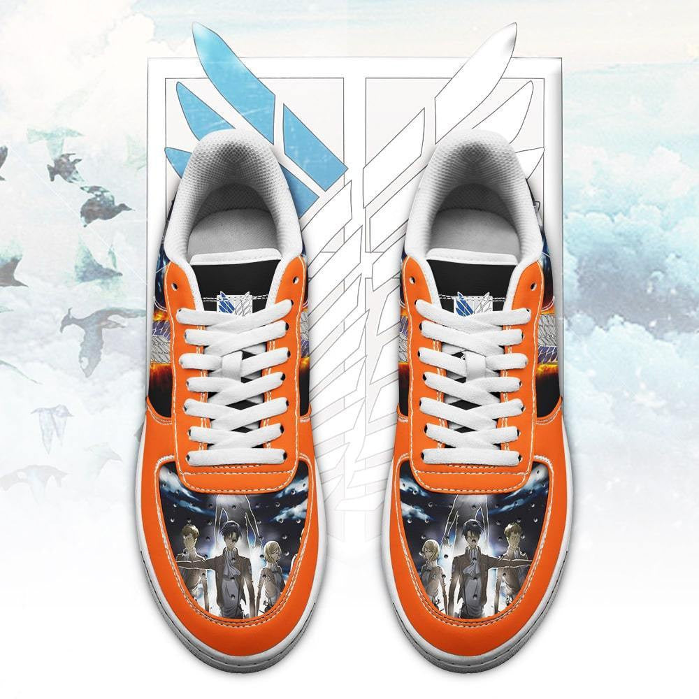 Baskets Anime Shingeki en Cuir Chaussures Basses Unisexes Anime Manga