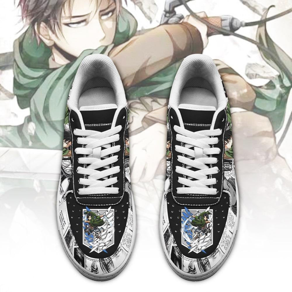 Baskets Anime Levi Ackerman en Cuir Chaussures Basses Unisexes Anime Manga