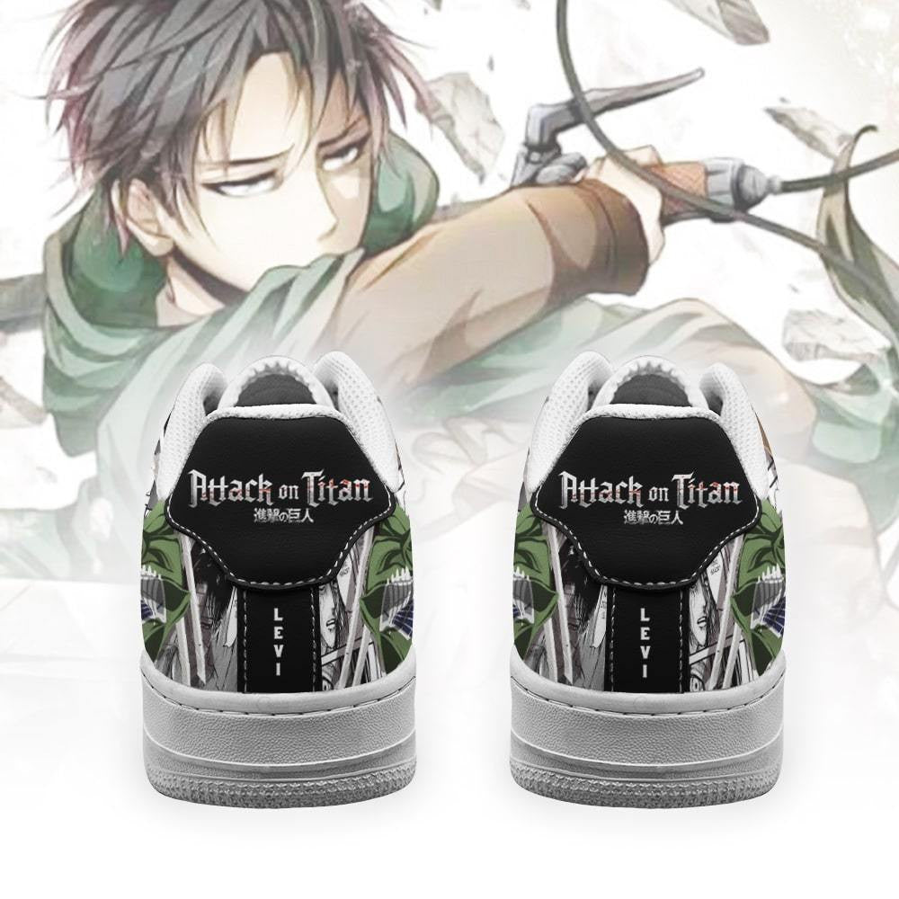 Baskets Anime Levi Ackerman en Cuir Chaussures Basses Unisexes Anime Manga