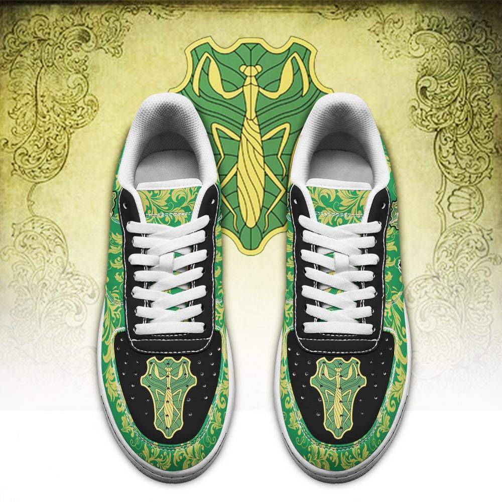 Baskets Anime Magic Knights Squad Green Mantis en Cuir Chaussures Basses Unisexes Anime Manga