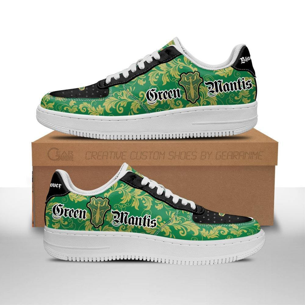 Baskets Anime Magic Knights Squad Green Mantis en Cuir Chaussures Basses Unisexes Anime Manga