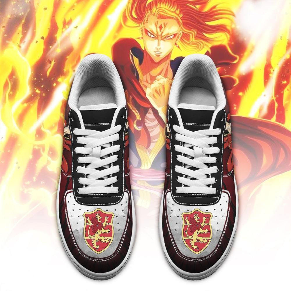 Baskets Anime Fuegoleon Vermillion en Cuir Chaussures Basses Unisexes Anime Manga
