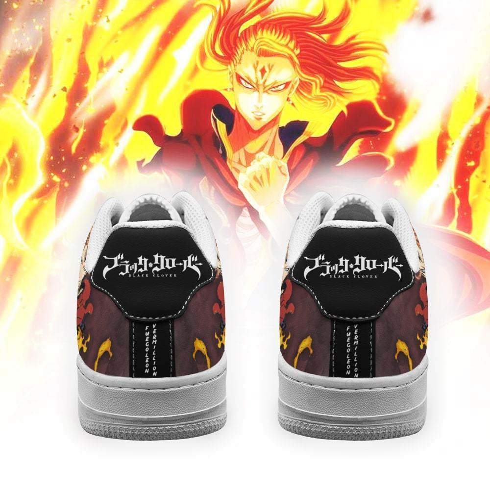 Baskets Anime Fuegoleon Vermillion en Cuir Chaussures Basses Unisexes Anime Manga
