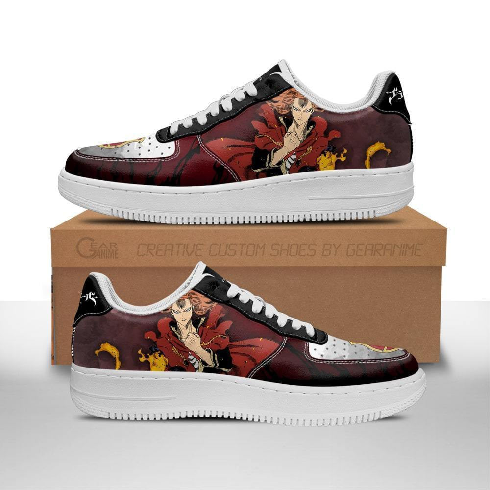 Baskets Anime Fuegoleon Vermillion en Cuir Chaussures Basses Unisexes Anime Manga