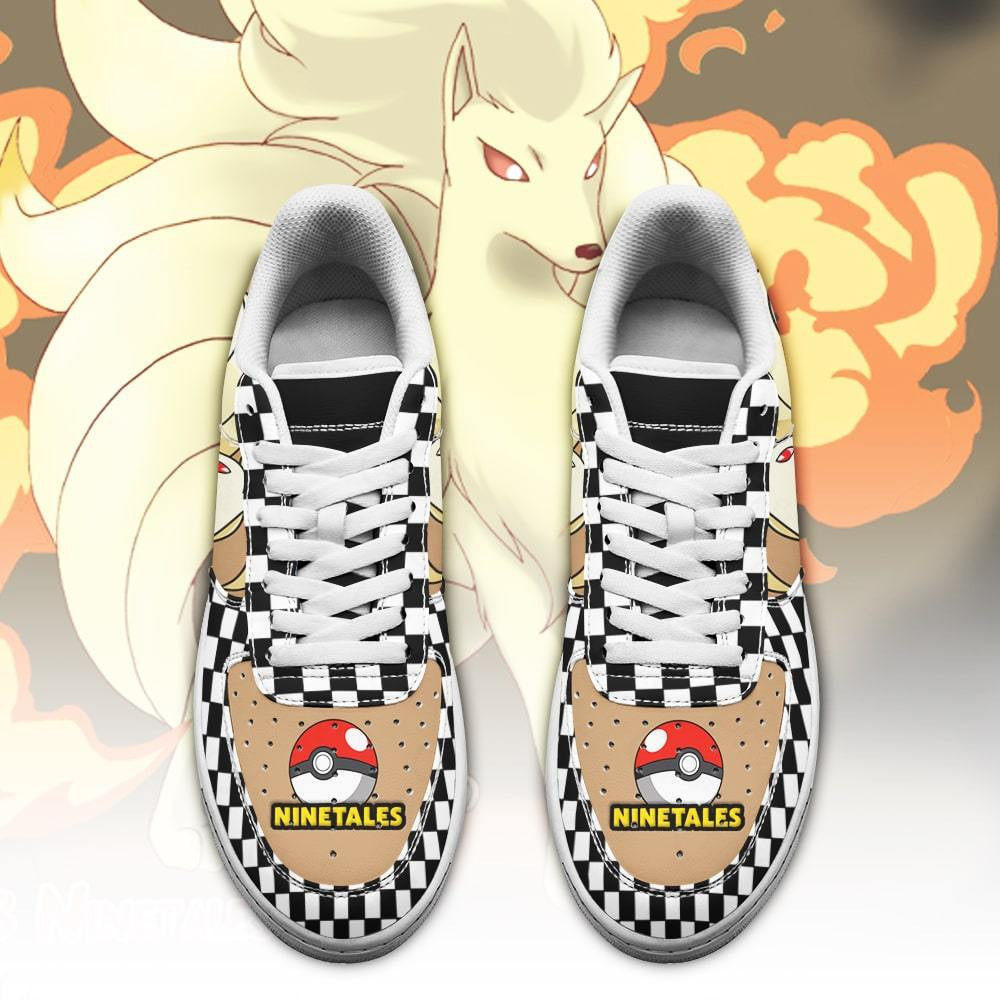 Baskets Anime Poke Ninetales en Cuir Chaussures Basses Unisexes Anime Manga