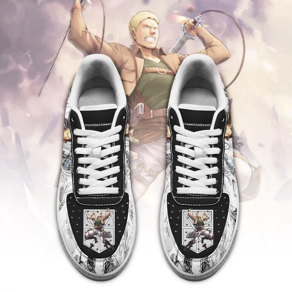 Baskets Anime AOT Reiner en Cuir Chaussures Basses Unisexes Anime Manga