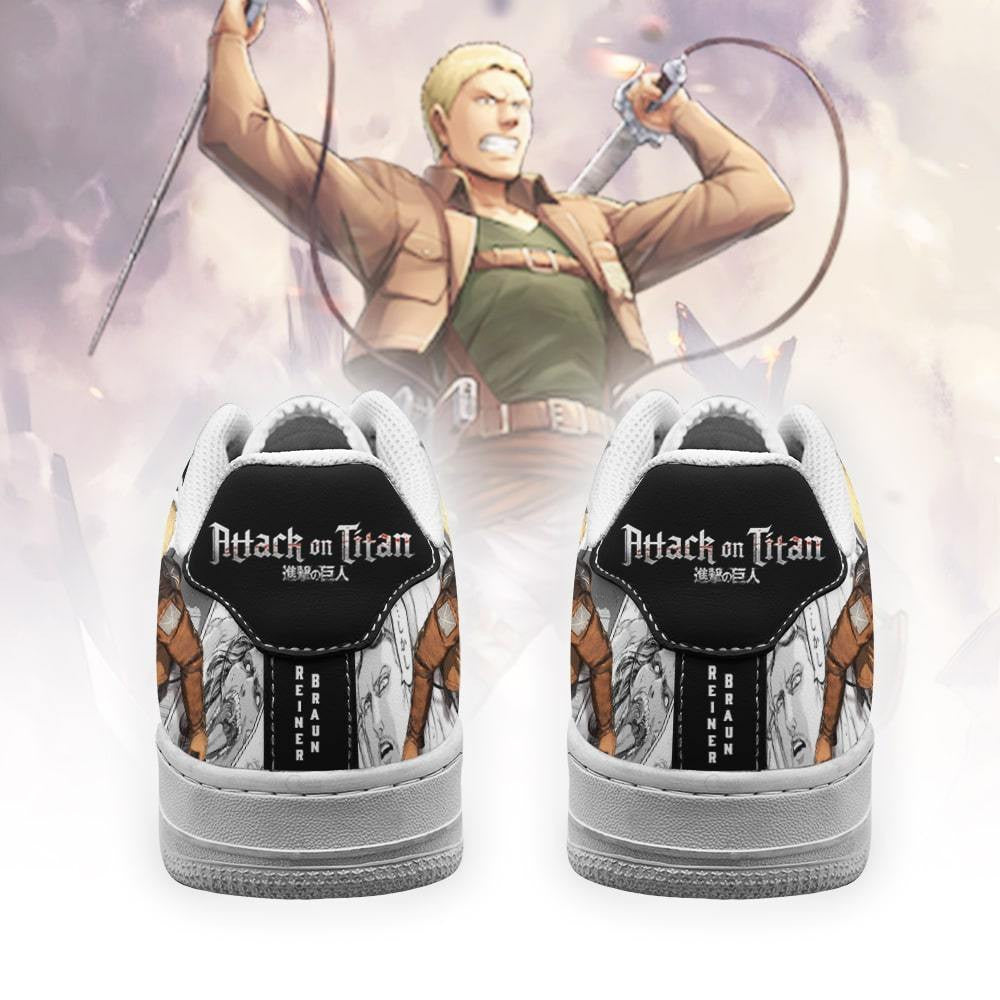 Baskets Anime AOT Reiner en Cuir Chaussures Basses Unisexes Anime Manga