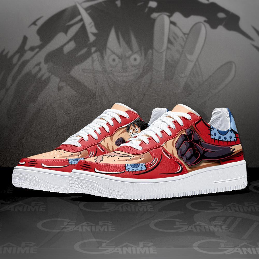 Baskets Anime Wano Arc Luffy en Cuir Chaussures Basses Unisexes One Piece