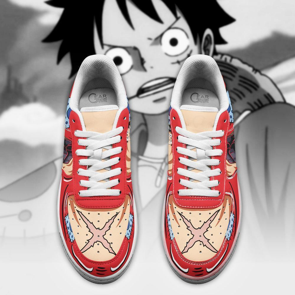 Baskets Anime Wano Arc Luffy en Cuir Chaussures Basses Unisexes One Piece