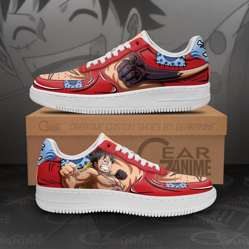 Baskets Anime Wano Arc Luffy en Cuir Chaussures Basses Unisexes One Piece