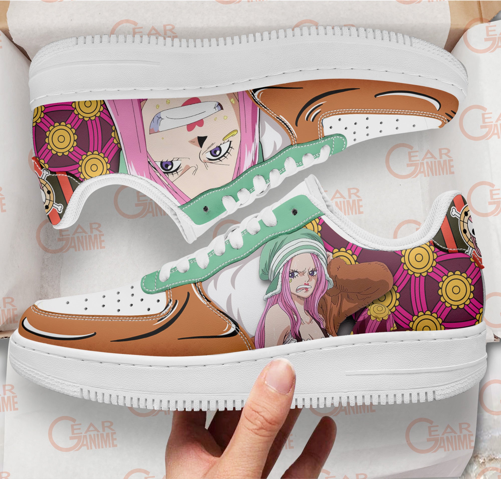 Baskets Anime Jewelry Bonney en Cuir Chaussures Basses Unisexes Anime Manga