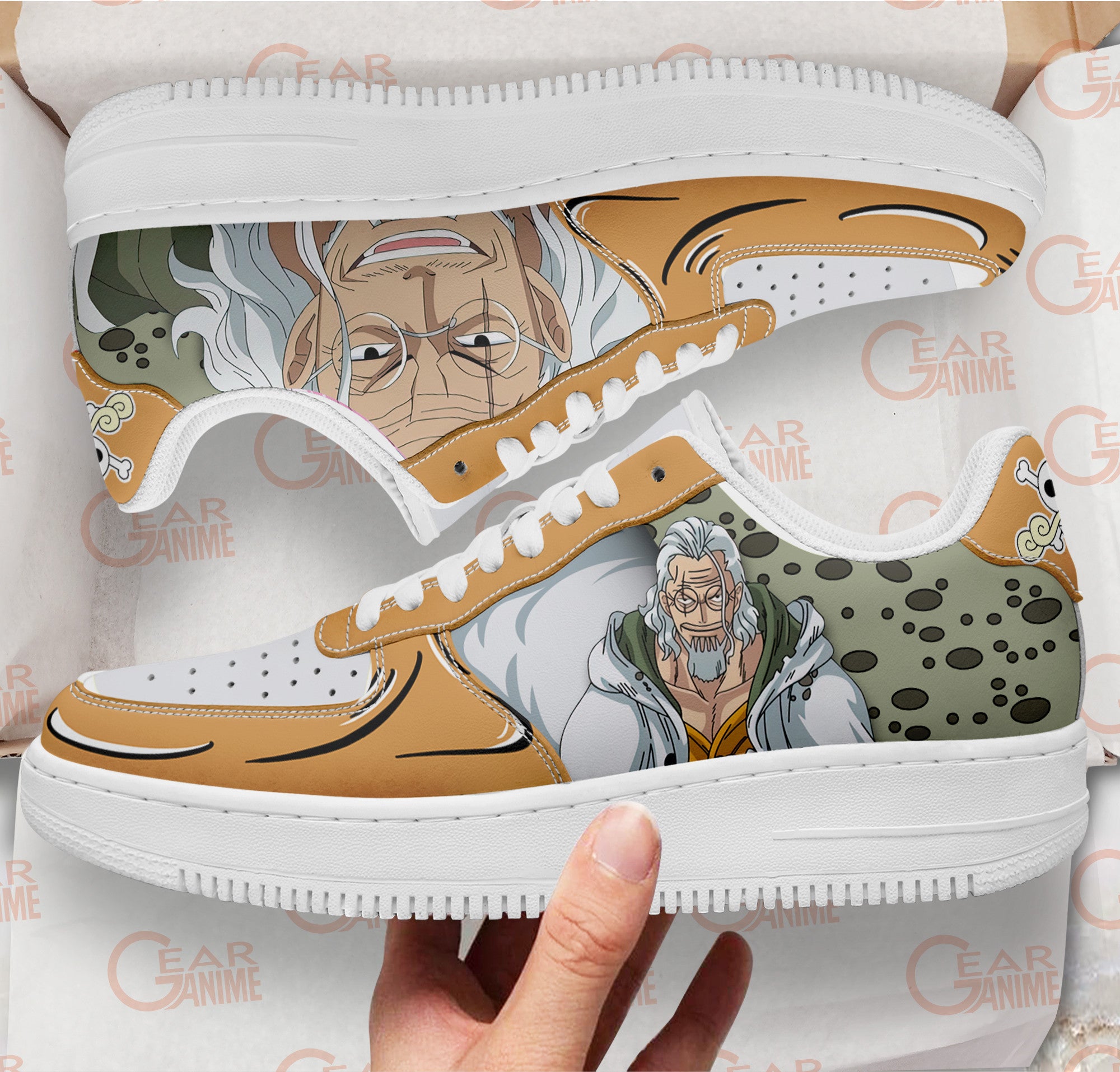 Baskets Anime Silvers Rayleigh en Cuir Chaussures Basses Unisexes Anime Manga