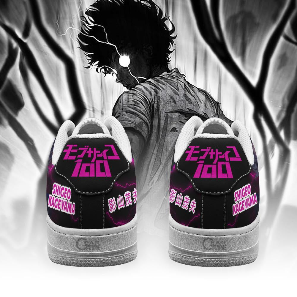 Baskets Anime Shigeo Kageyama en Cuir Chaussures Basses Unisexes Anime Manga