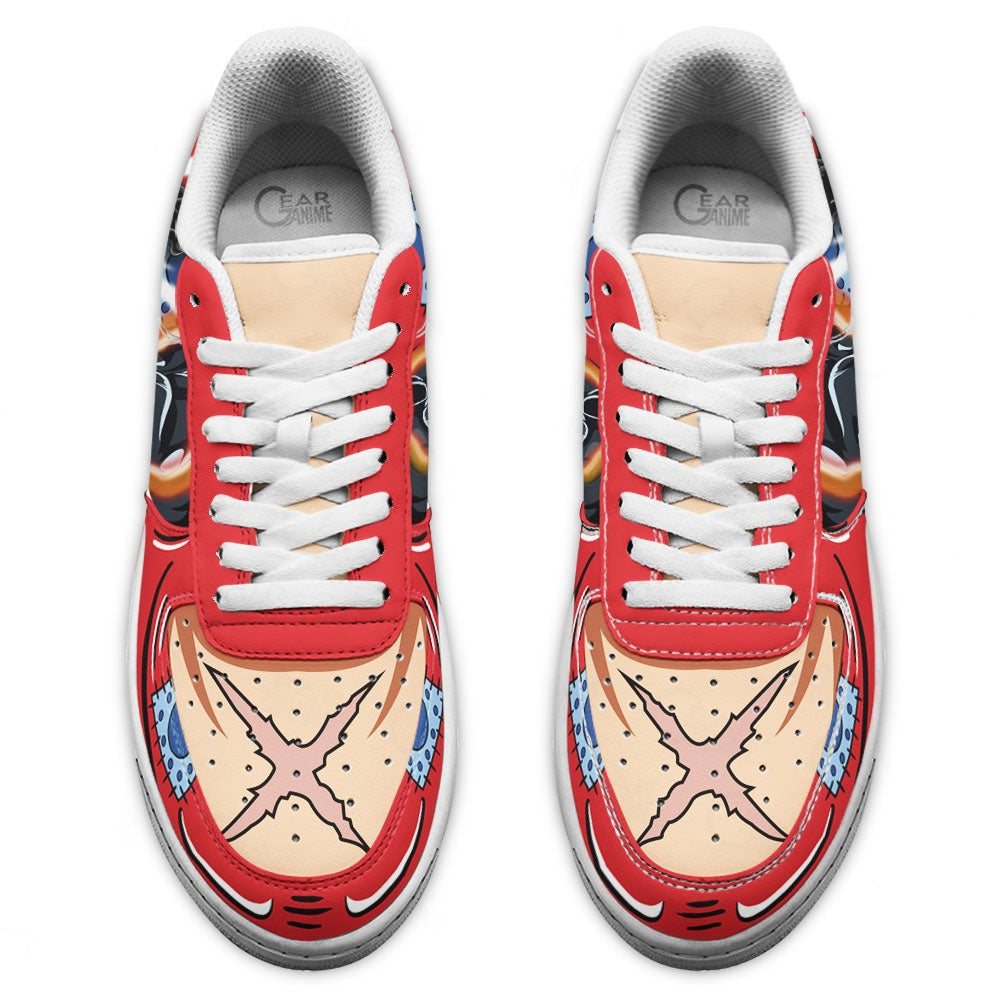 Baskets Anime Luffy Armament Haki en Cuir Chaussures Basses Unisexes One Piece