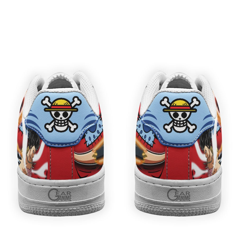 Baskets Anime Luffy Armament Haki en Cuir Chaussures Basses Unisexes One Piece