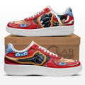 Baskets Anime Luffy Armament Haki en Cuir Chaussures Basses Unisexes One Piece