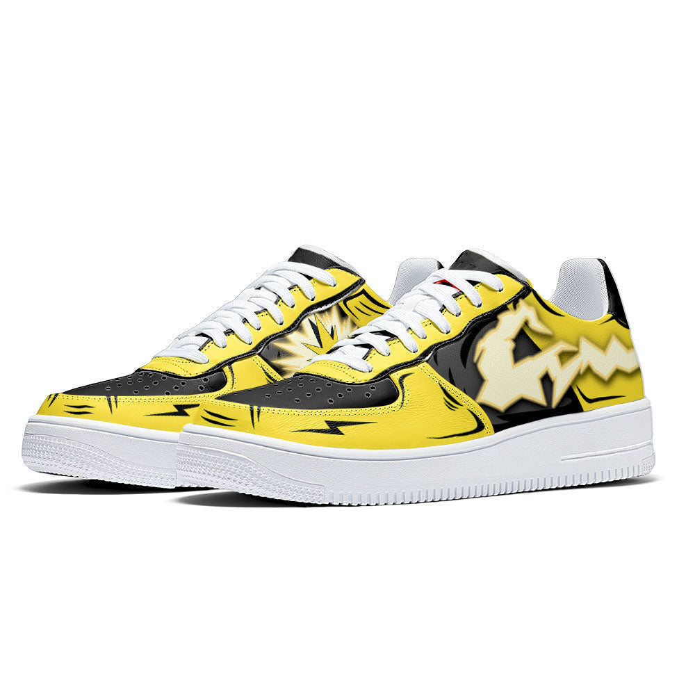 Baskets Anime Zapdos en Cuir Chaussures Basses Unisexes Anime Manga