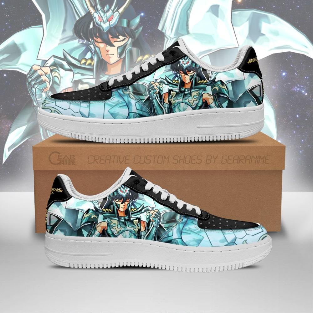 Baskets Anime Dragon Shiryu en Cuir Chaussures Basses Unisexes Anime Manga