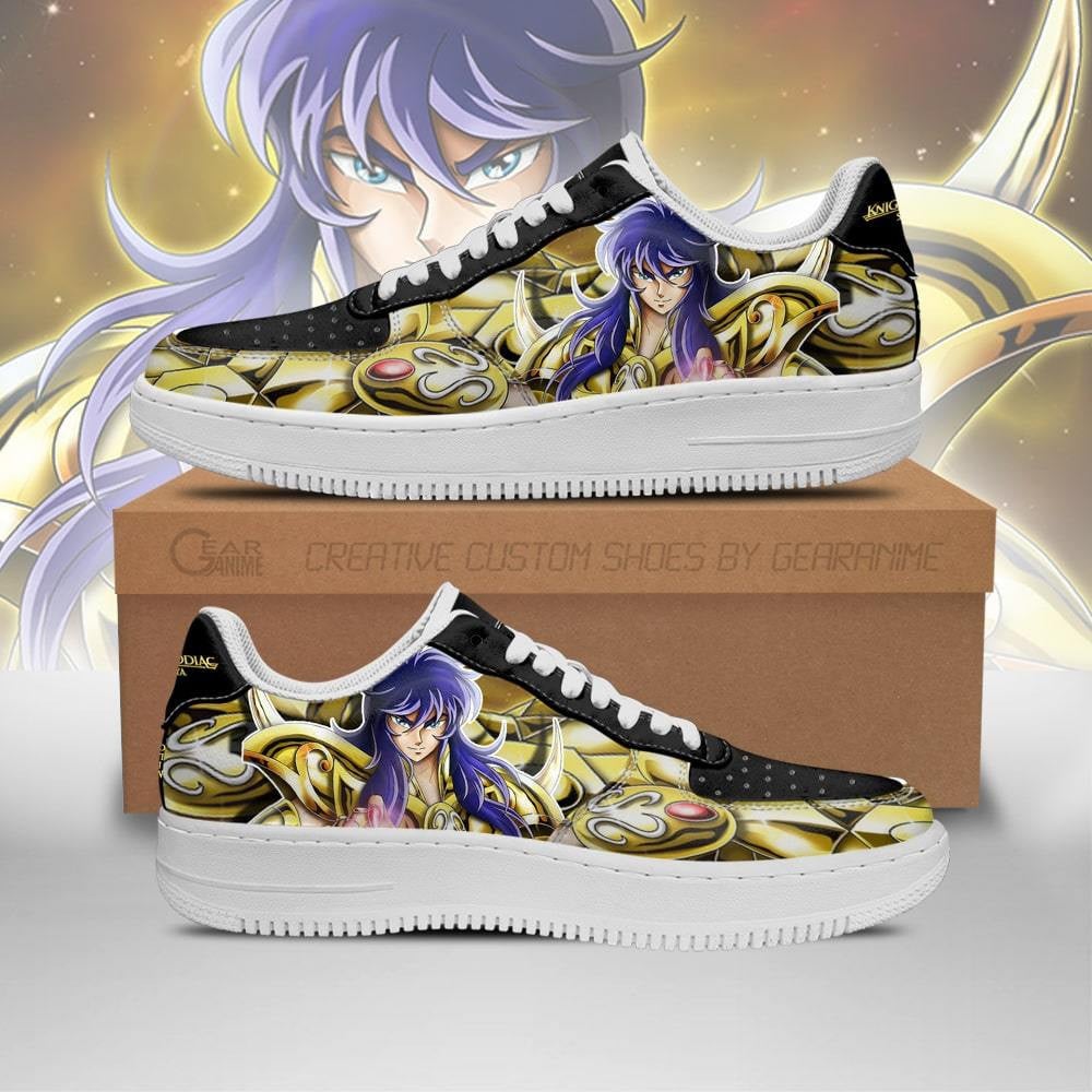 Baskets Anime Scorpio Milo en Cuir Chaussures Basses Unisexes Anime Manga