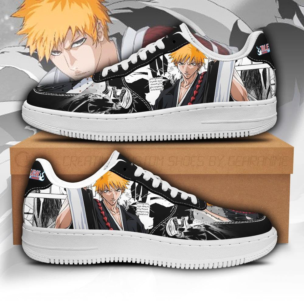 Baskets Anime Ichigo Bleach en Cuir Chaussures Basses Unisexes Anime Manga