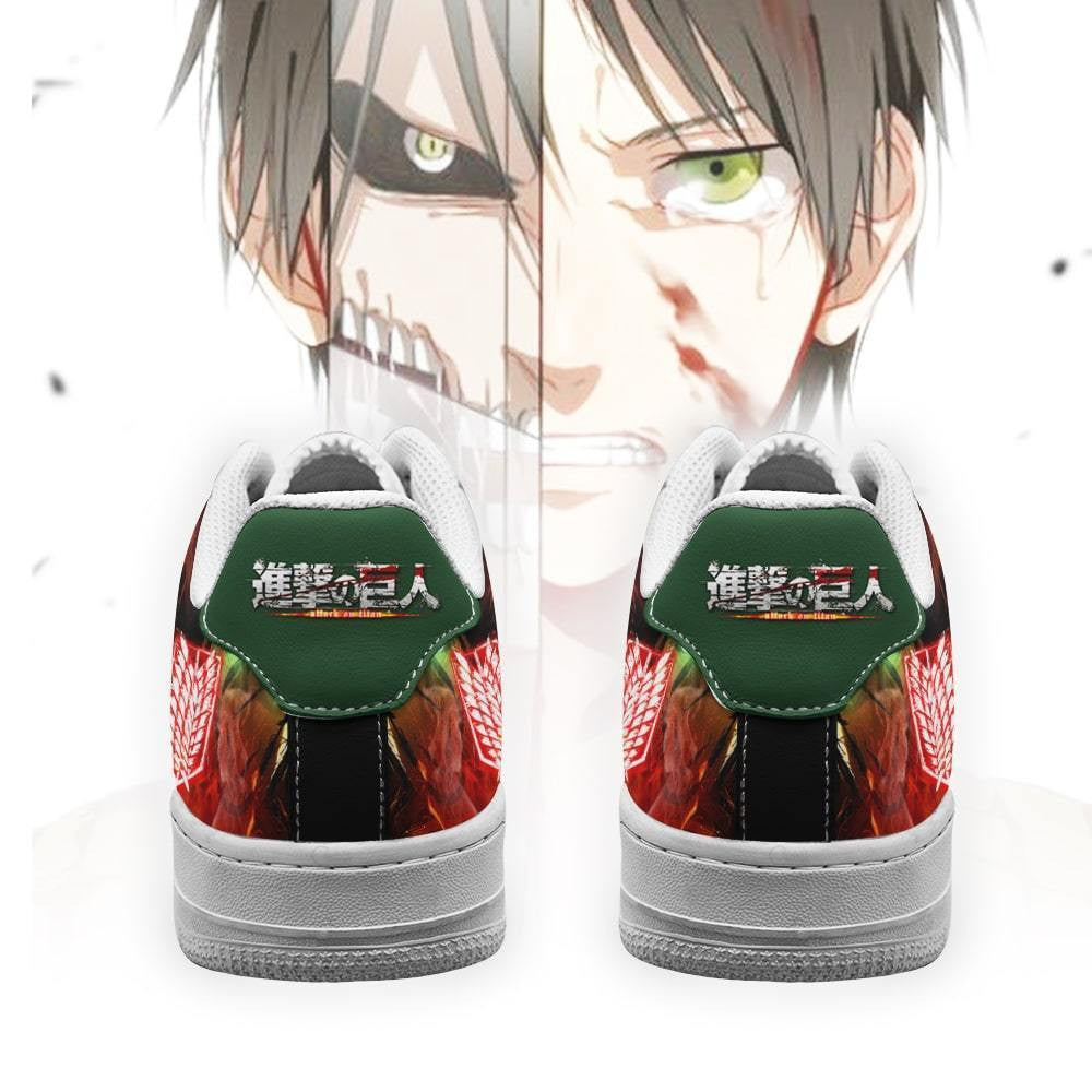 Baskets Anime Shingeki Eren Yeager en Cuir Chaussures Basses Unisexes Attack on Titan