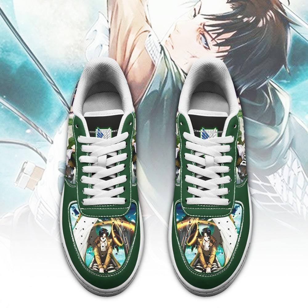 Baskets Anime Levi Ackerman Shingeki en Cuir Chaussures Basses Unisexes Anime Manga