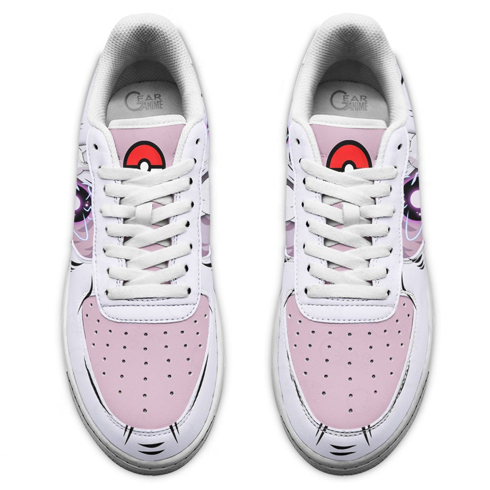 Baskets Anime Mewtwo en Cuir Chaussures Basses Unisexes Anime Manga