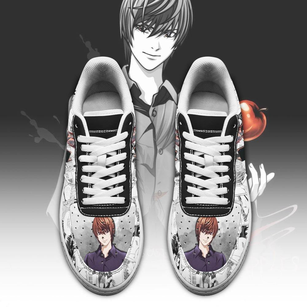 Baskets Anime Kira Light Yagami en Cuir Chaussures Basses Unisexes Anime Manga