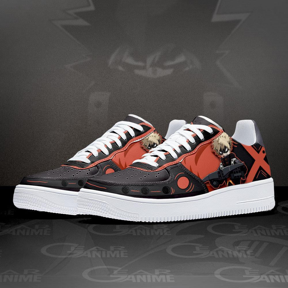 Baskets Anime Musketeer Katsuki Bakugo en Cuir Chaussures Basses Unisexes Anime Manga