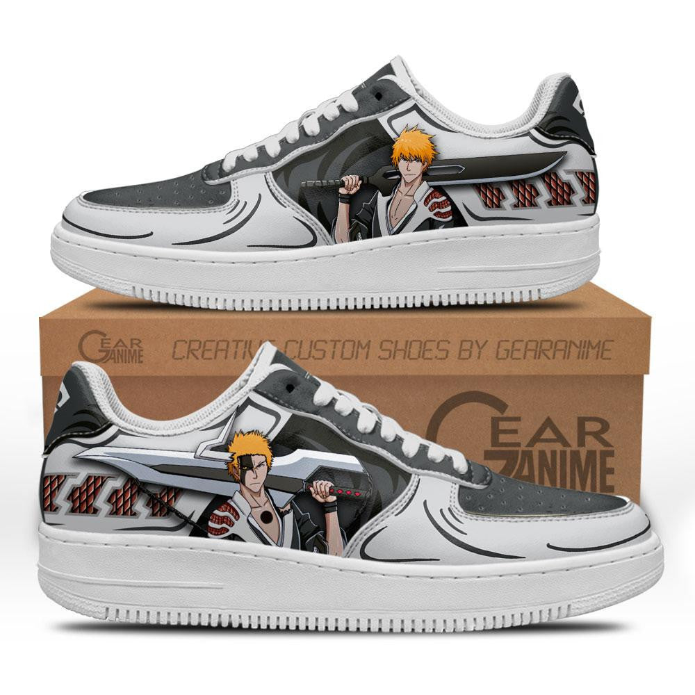 Baskets Anime Ichigo True Shikai And Bankai en Cuir Chaussures Basses Unisexes Anime Manga