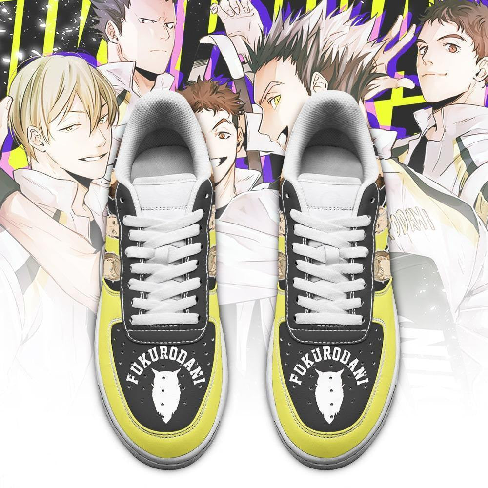 Baskets Anime Fukurodani Academy en Cuir Chaussures Basses Unisexes Anime Manga